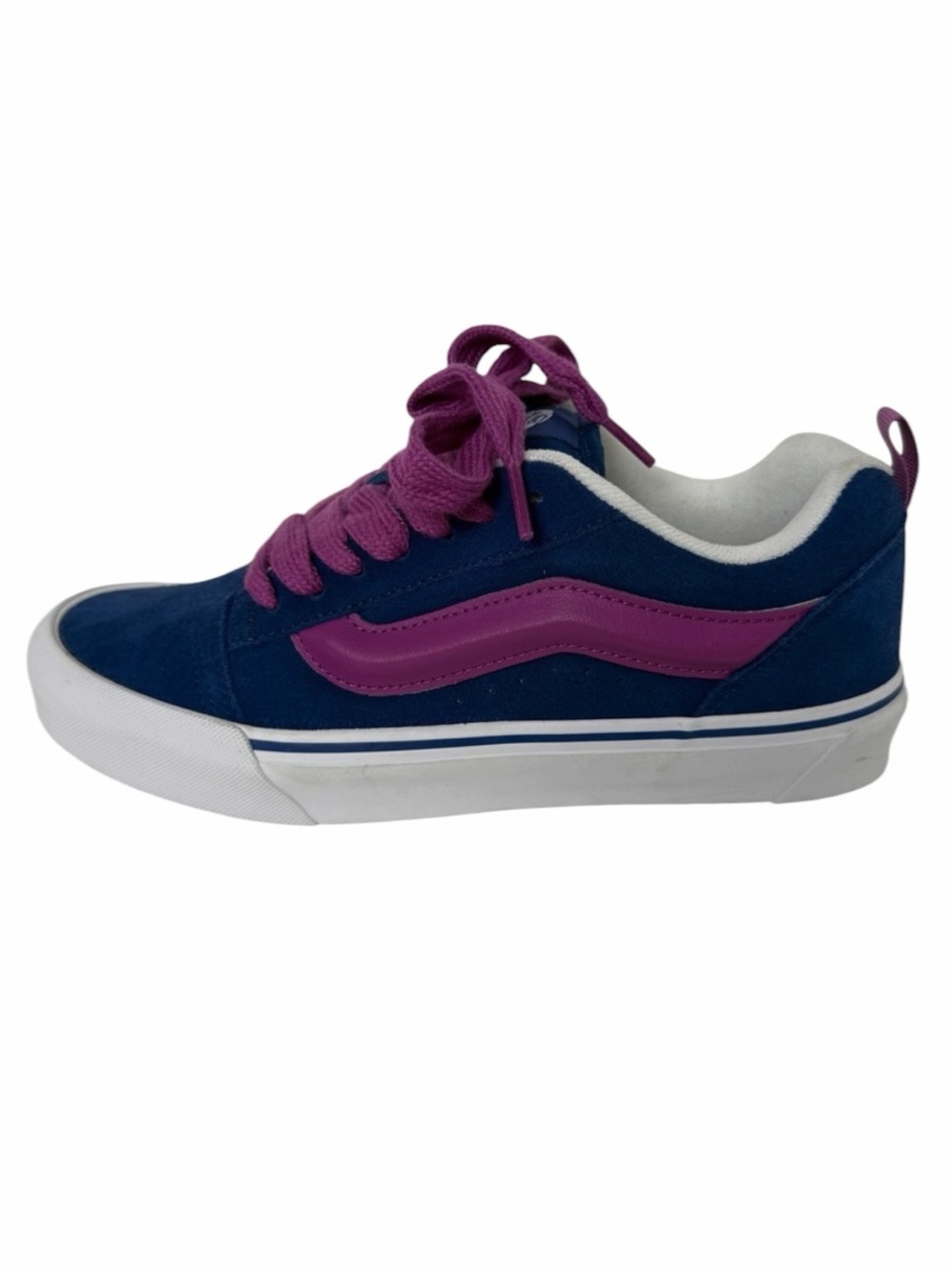 Vans Knu Skool Navy Blue Purple Suede Chunky Skate Shoes Womens 8.5 - Picture 2 of 8